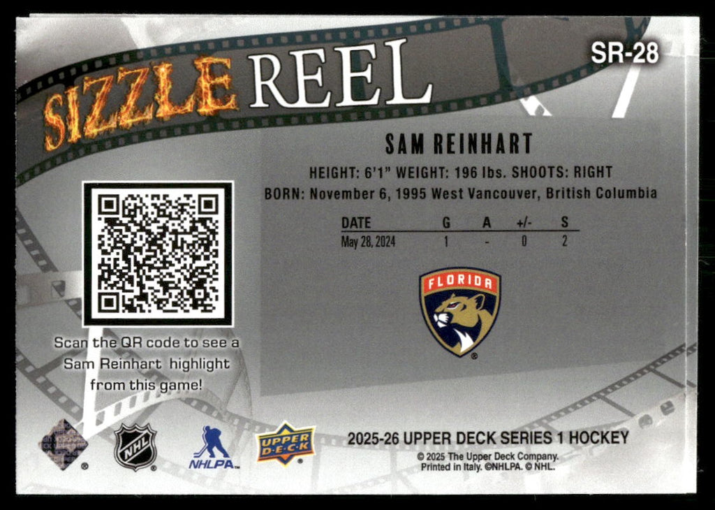 2025 Upper Deck Series 1 #SR-27 David Pastrnak Sizzle Real